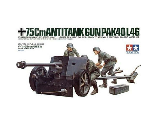 Tamiya - 75mm Anti-Tank Gun (Pak40/L46) 1:35 Scale