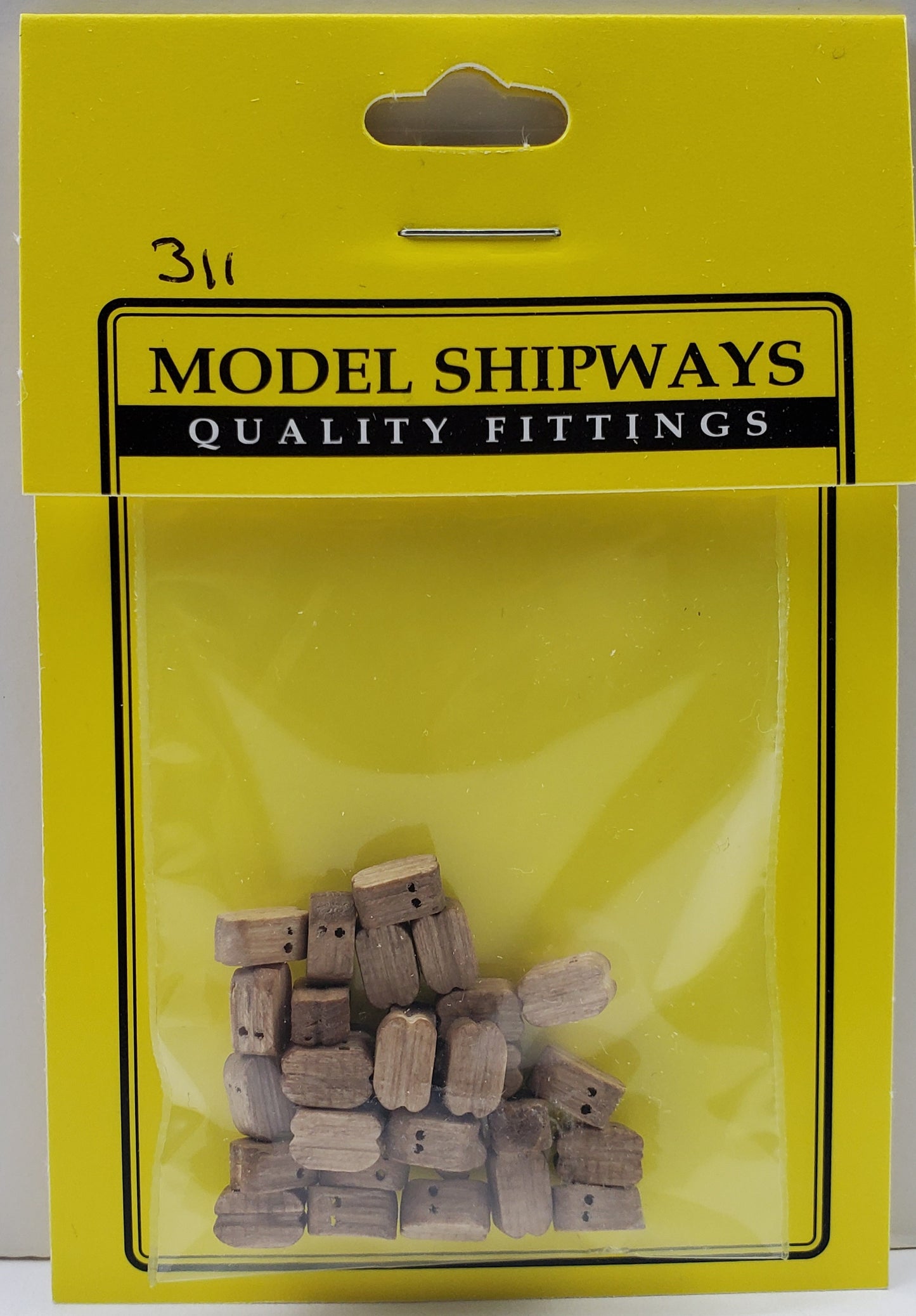 Model Expo - 1/4" (7mm) Walnut Double Sheave Block 30 pcs
