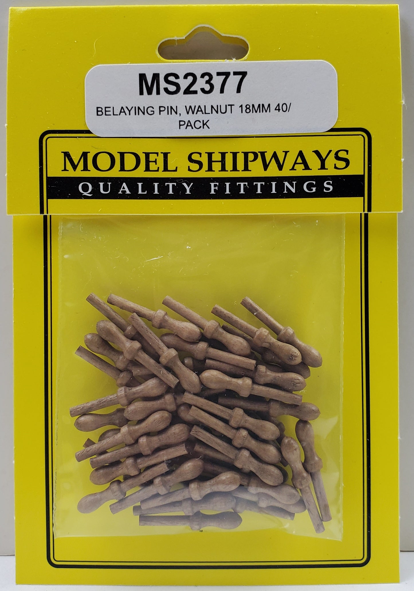 Model Expo - 18mm Walnut Belaying Pin 40 pcs