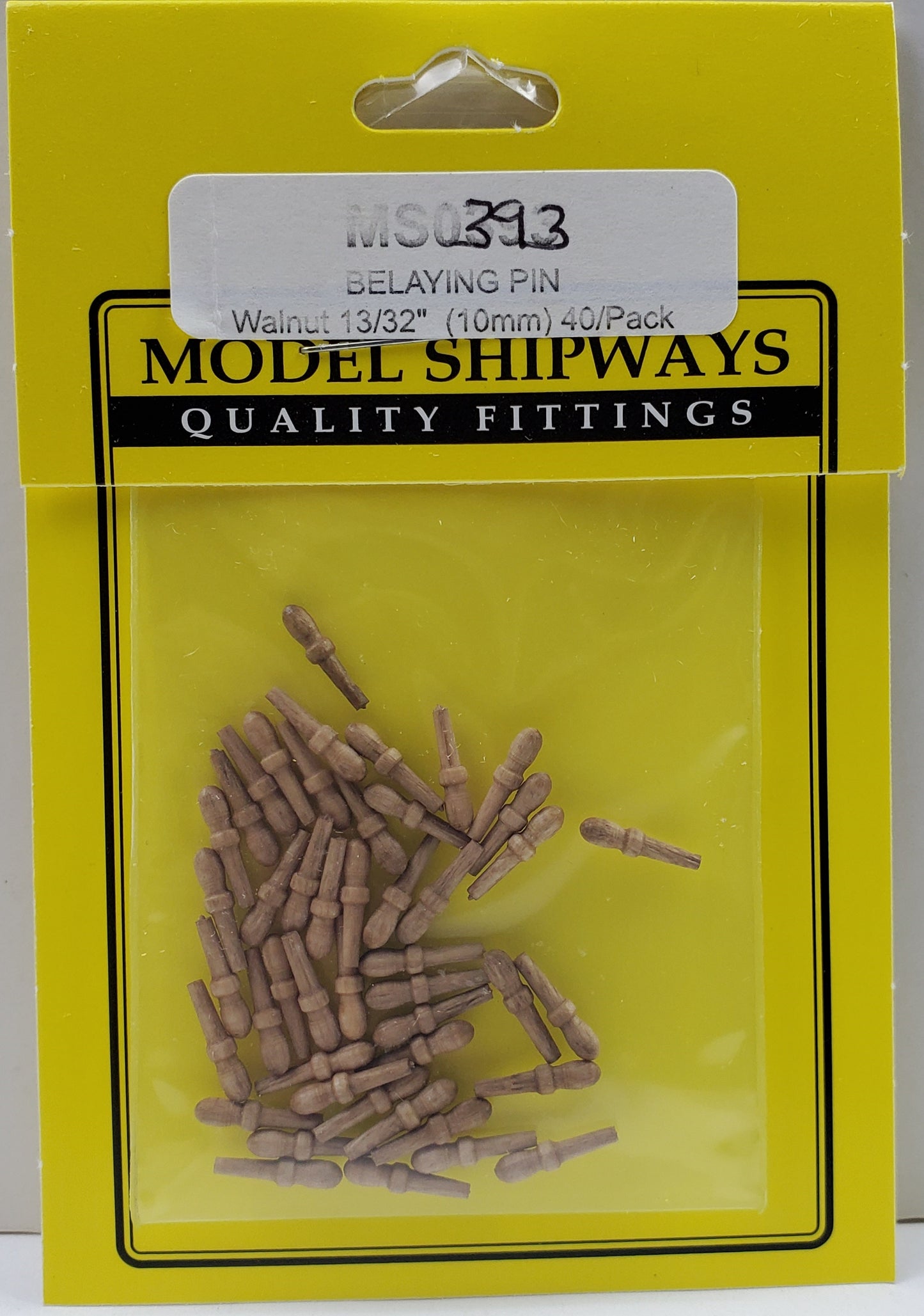 Model Expo - 3/8" (10mm) Walnut Belaying Pin 40 pcs