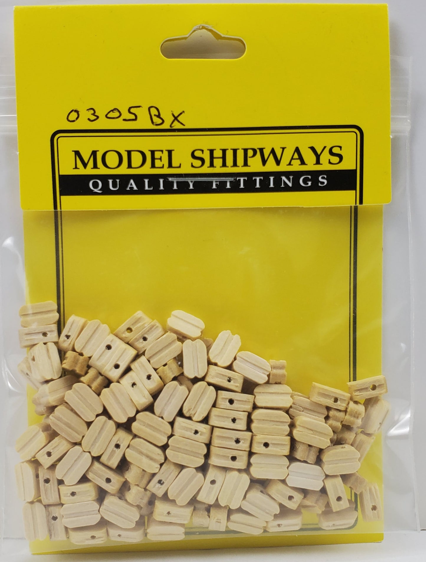 Model Expo - 1/4" (7mm) Boxwood Single Sheave Block 150 pcs