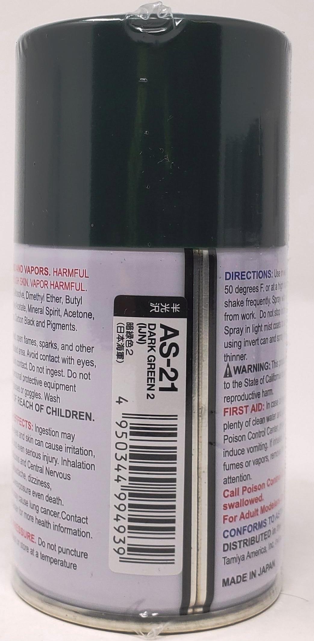 Tamiya - Spray 86521 AS-21 Dark Green 2 IJN