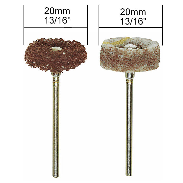 Proxxon - Nylon fleece brushes, 2 pcs., 13/16"