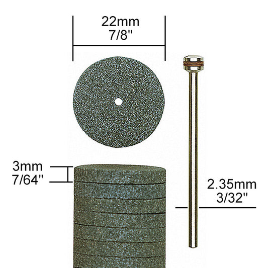 Proxxon - Silicon carbide grinding wheels 7/8", 10 pcs.