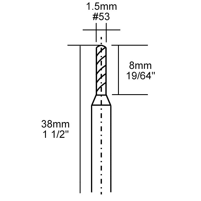 Proxxon - Tungsten carbide micro drills, 2 pcs. (1/16")