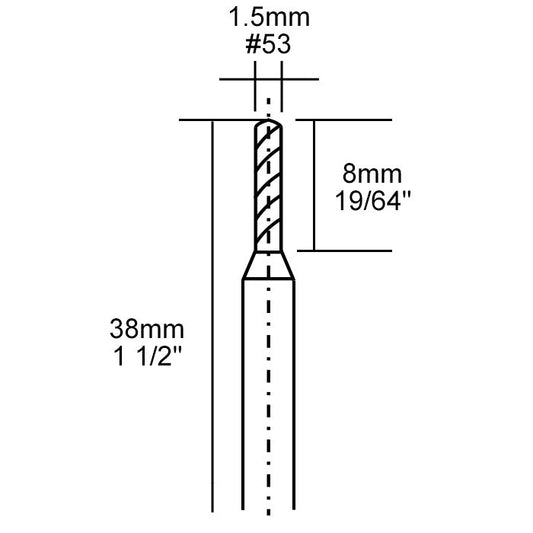 Proxxon - Tungsten carbide micro drills, 2 pcs. (1/16")
