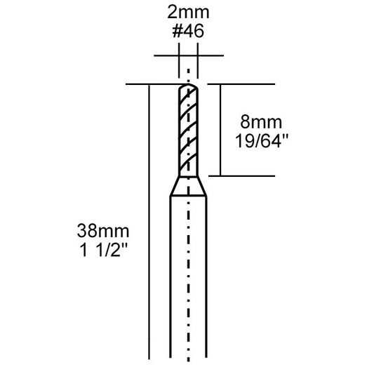 Proxxon - Tungsten carbide micro drills, 2 pcs. (5/64")