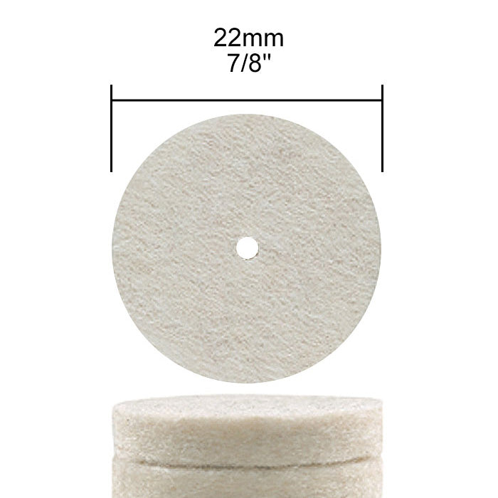 Proxxon - Felt polishing wheels, 10 pcs., 7/8" x 5/32"