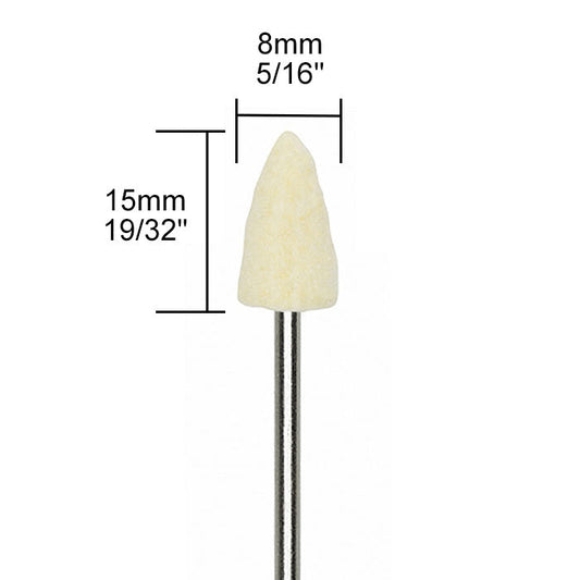 Proxxon - Felt polishing bit, bullet shape, 2 pcs.