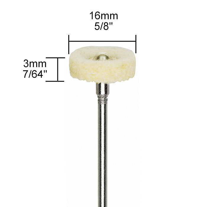 Proxxon - Felt polishing bit, disc shape, 2 pcs.