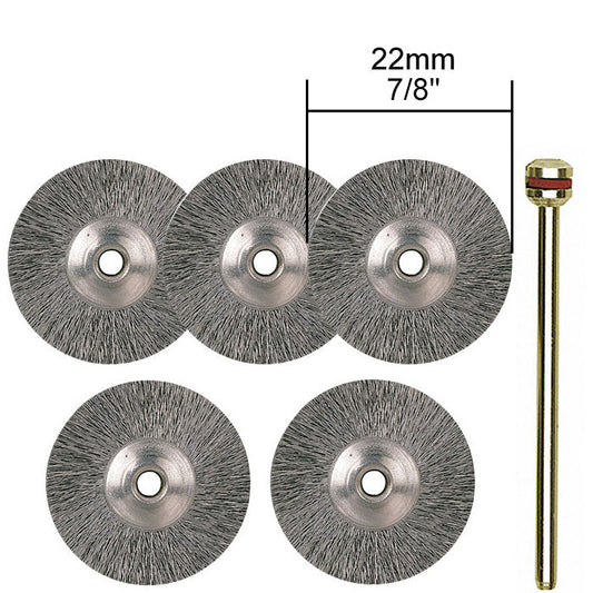 Proxxon - Stainless steel wheel brushes, 5 pcs
