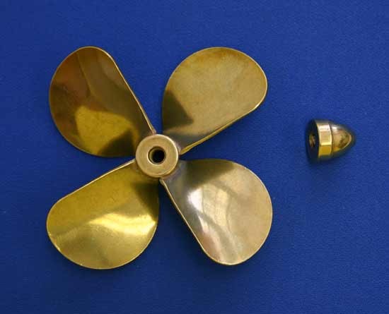 Dumas - BRASS PROP 4 BLADE LH 3-3/8'' DIAMETER