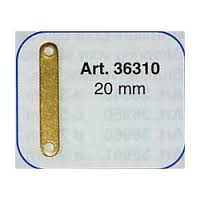 Mantua - 36310Chain plate footer - brass - length 20 mm - Pkg. of 10 pcs.