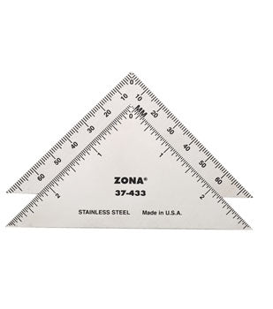 Zona - 3" Stainless Steel Triangle Ruler