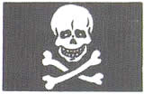 Mantua - Pirate Ship Cloth Flag - 20 x 30 MM(.8 x 1.2")