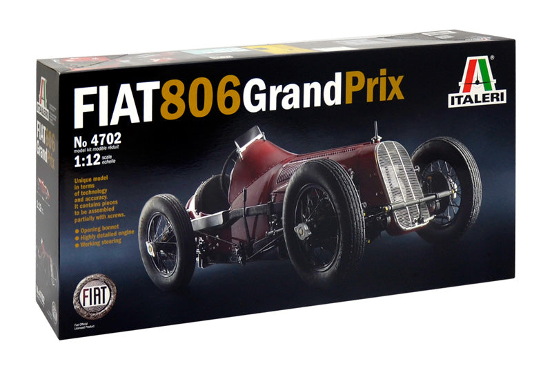 FIAT 806 Grand Prix 1:12 スケールモデルキット Italeri - FIAT 806 GRAND PRIX 1:12 Scale – Model Expo Online