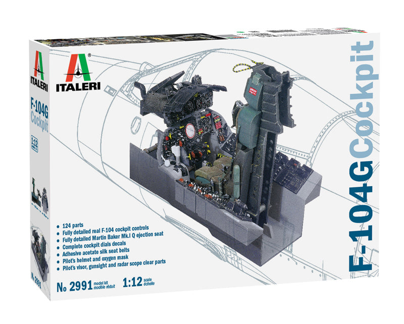 Italeri - 2991 F-104 G COCKPIT 1/12 Scale