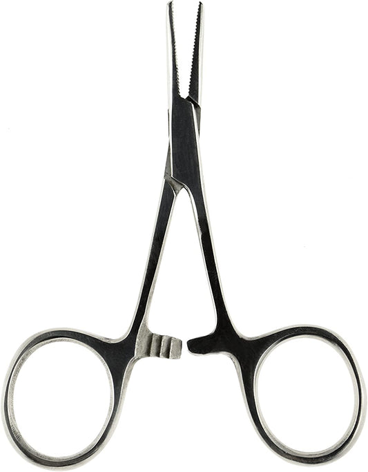 Sona 3-1/2" Stainless Steel Self-Locking Straight Forceps