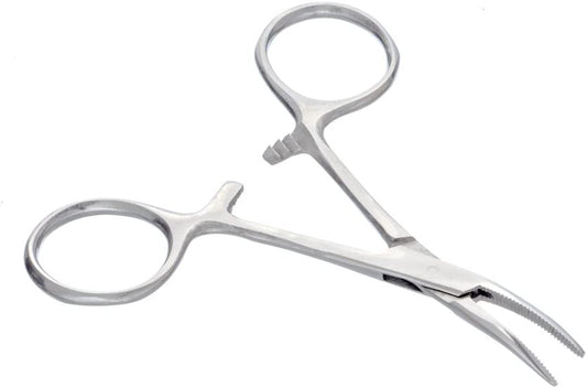 Model Expo - Tools - 3-1/2" Curved Forceps - Stainless Steel