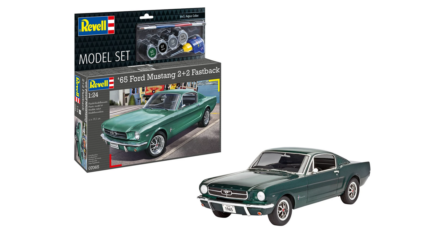 Revell of Germany Ford Mustang 2+2 Fastback 1:24 Scale with Paintset