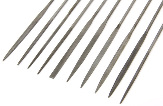 10-Pc. 5-1/2" (5mm x 127mm) Needle File Set, Premium Quality, Medium Cut