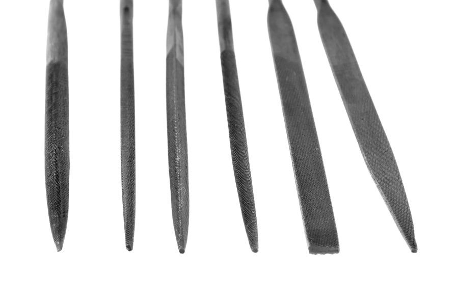 6-Pc. 5-1/2" (7mm x 140mm) Dipped Handle Fine Cut Needle File Set