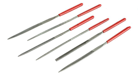 Sona 6 Piece.4" (2mm X 100mm ) Fine Cut Dipped Handle Needle File Set