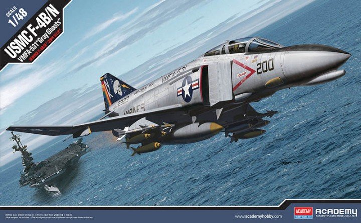 Academy - F-4B/N Usmc Gray Ghost 1:48