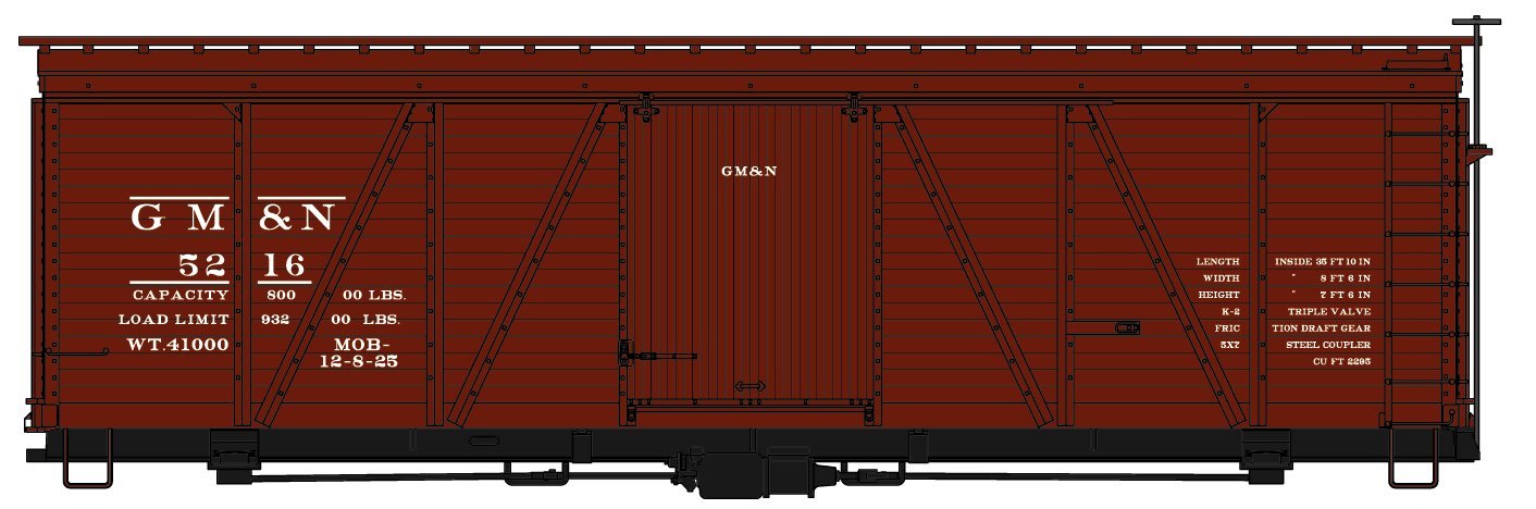 Accurail - HO 36' Single Sheath Fowler Wood GM&N
