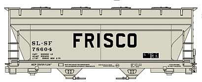 Accurail - 2 Bay ACF Covered Hopper SLSF-Frisco