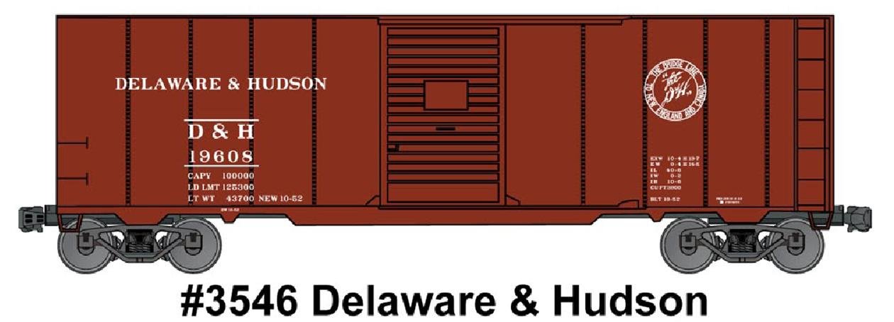 Accurail - Ho 40' Aar Steel Boxcar D&H