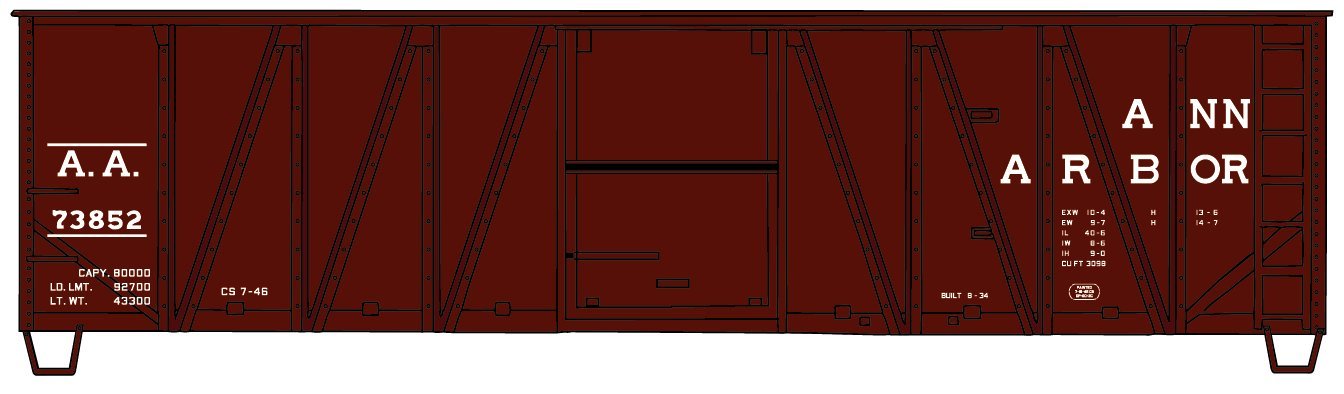 Accurail - Ho 40'SS Wood Boxcar AA