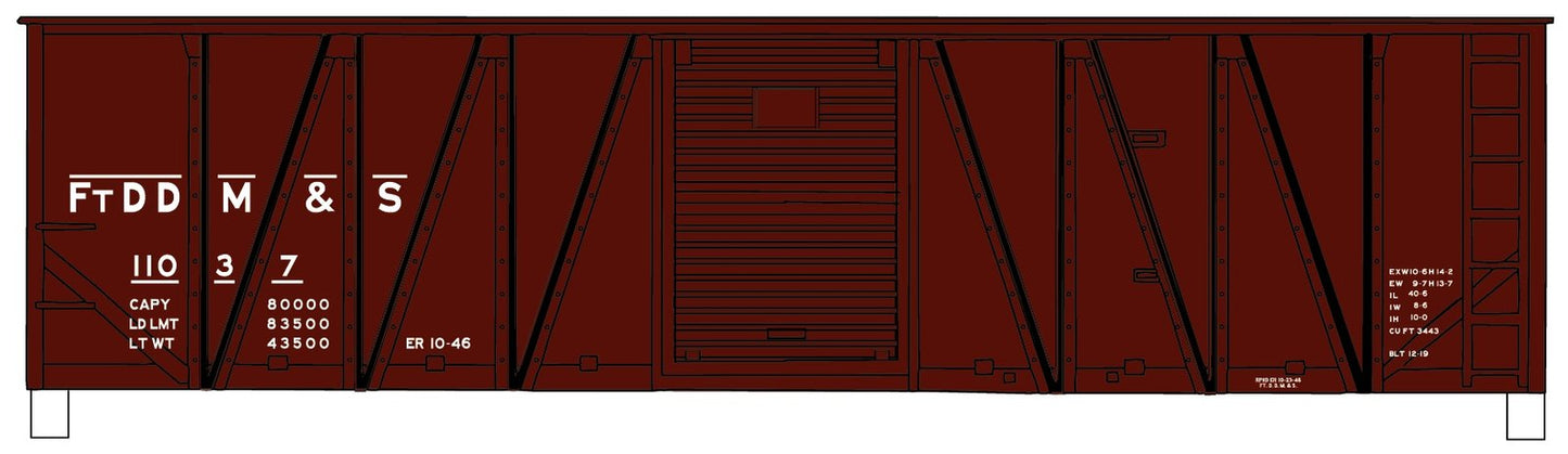 Accurail - Ho 40'Ob Wood Boxcar Fddm&S