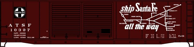 Accurail - Ho Dd 50'Steel Boxcar Atsf