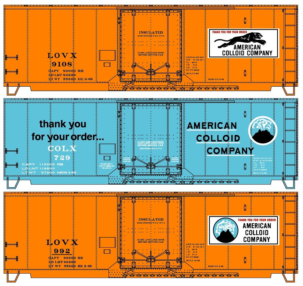Accurail - HO 40' Insulated Steel Boxcar ACC 3PK
