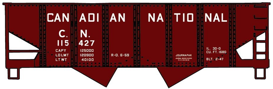 Accurail - Ho Twin Hopper CN