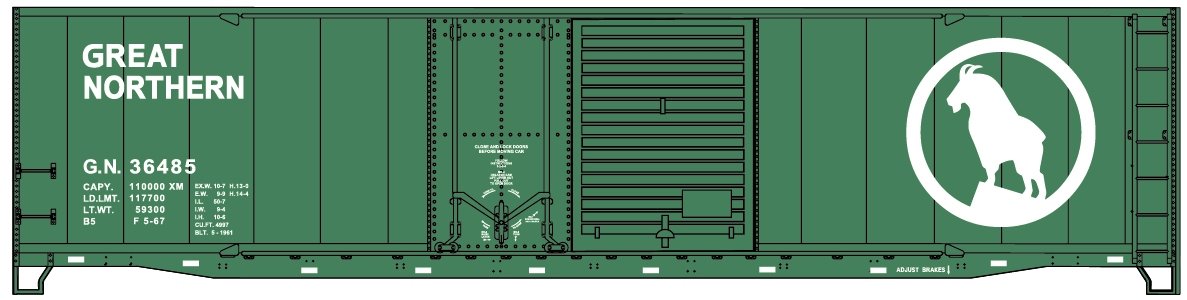 Accurail - HO GN Glacier Green 50'Combination Door