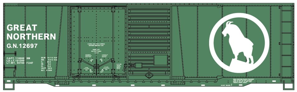 Accurail - HO GN Glacier Green 40'Combination Door