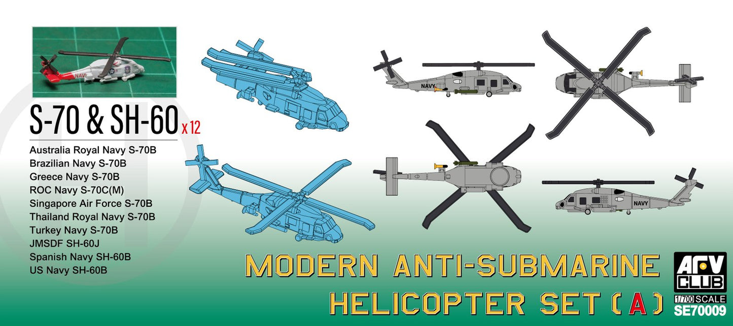 AFV Club - Modern Anti-Submarine Helicopters 1:700