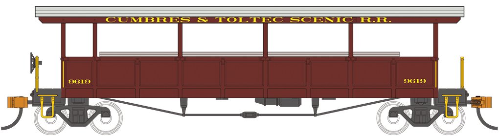 Bachmann - Ho O-S Excursion Car C&T 9619