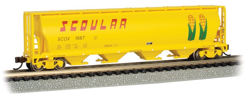 Bachmann - N 4-Bay Cyln Grain Hop Scoular 1687