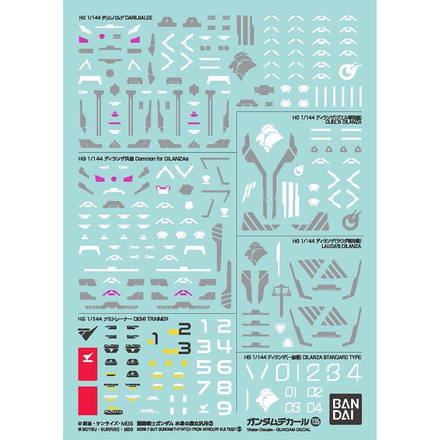 Bandai - WfM GD-135 Decal Mobile Suit Gundam