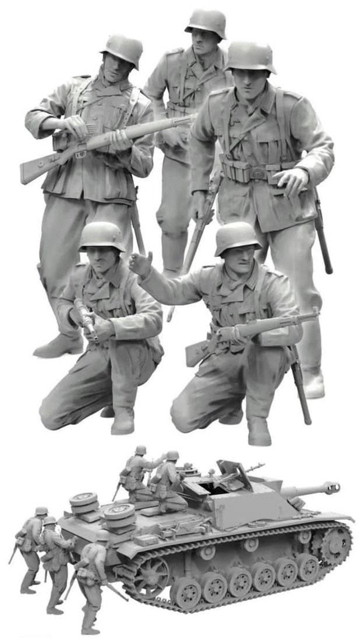 Border Models - WW2 German Tank Desant Troops(x5) 1:35