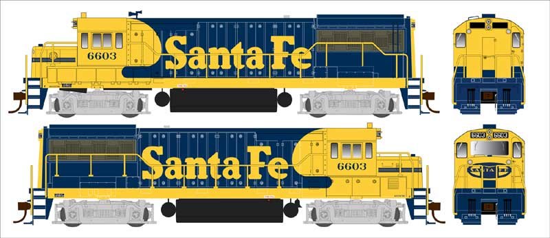 Bowser - HO U25b Santa Fe PH IIa 6609 w/dcc