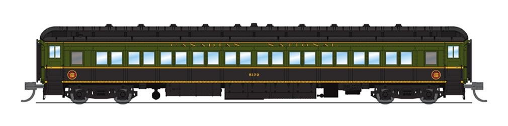 Broadway Ltd - N CN 80'Pass Coach Grn&Blk 1pk