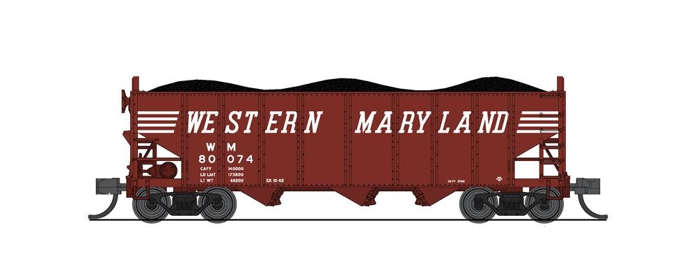 Broadway Ltd - N N&W 3bay Hopper WM 2pk B