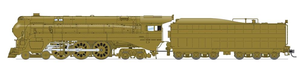 Broadway Ltd - Ho ATSF Blue Goose Unlettered Painted Br