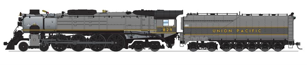 Broadway Ltd - Ho UP 4-8-4 Class FEF-2 829 W/sd+S