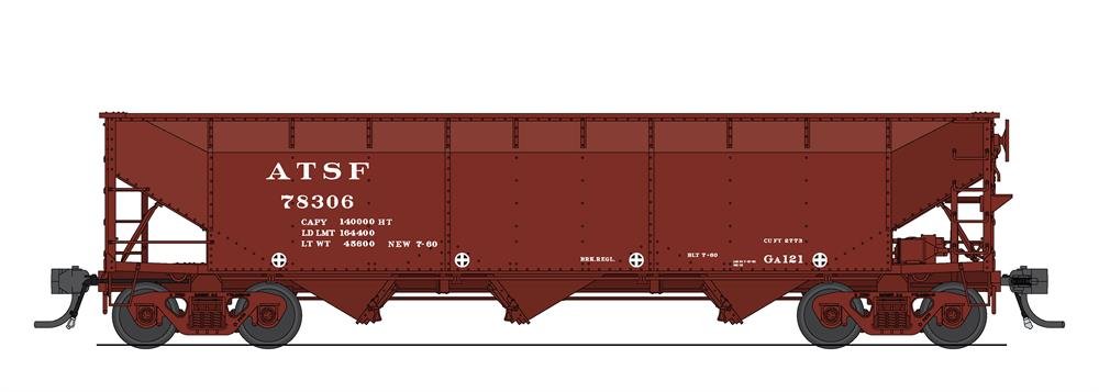 Broadway Ltd - Ho AAR 70-t Triple Hopper ATSF 78361