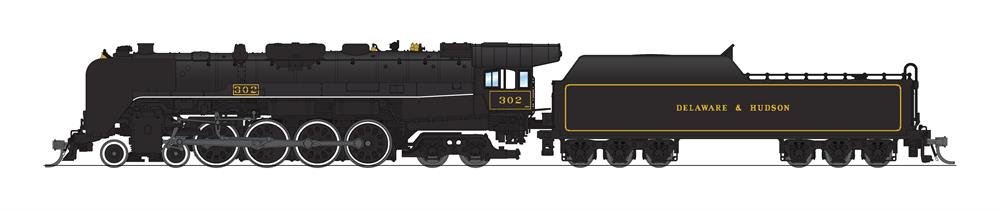 Broadway Ltd - N D&H 4-8-4 Centennial Loco 302 W/sd
